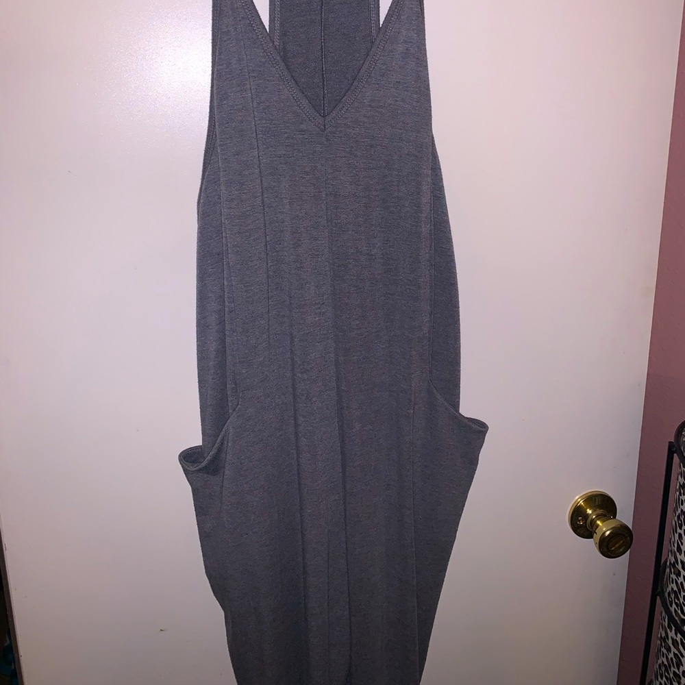 Wild Fable Grey V-Neck Jumpsuit